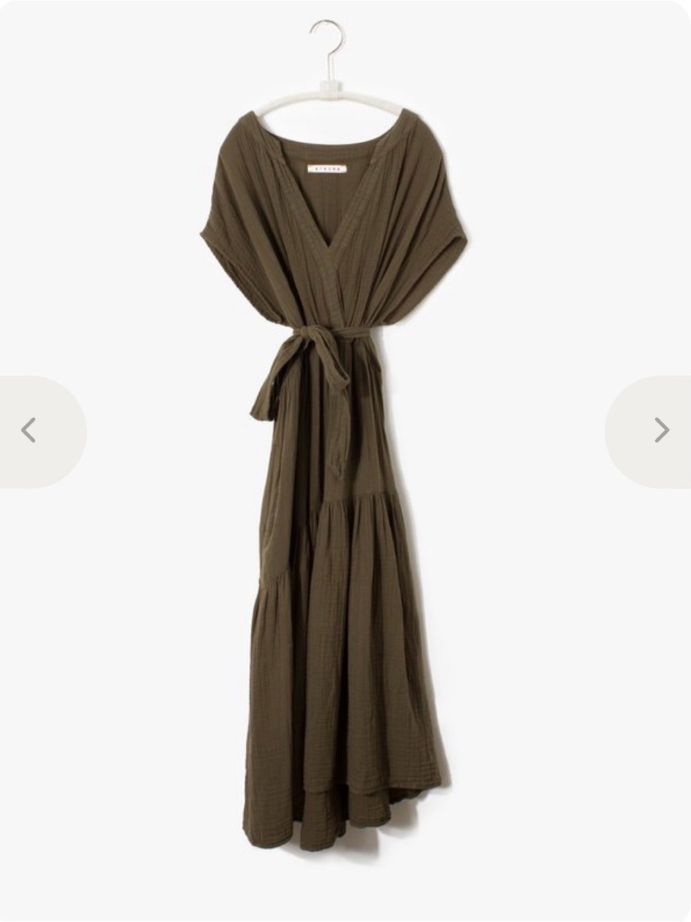 XiRENA 100% Cotton Drue Midi Tie Waist Dress sz large - Picture 3 of 8